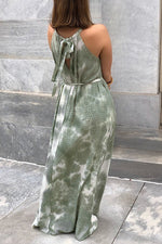 Load image into Gallery viewer, Tie Dye Bleted Sleeveless Maxi Dress
