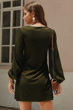 Load image into Gallery viewer, Long Sleeve Tie Casual Dress
