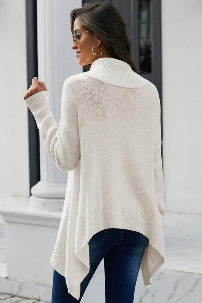 Highneck Asymmetric Sweater