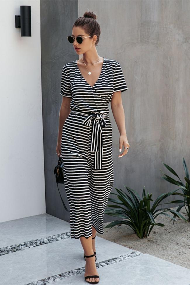 Nice Day Striped Jumpsuit