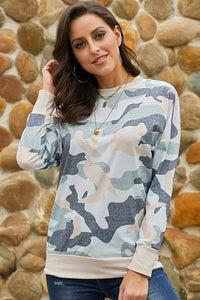 Printed Camouflage Sweater