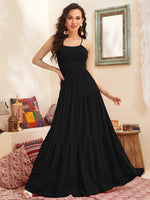 Load image into Gallery viewer, Ruffled Lace-Up Halter Tiered Maxi Dress
