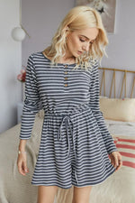 Load image into Gallery viewer, Striped Buttons Romper
