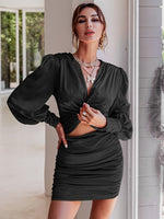 Load image into Gallery viewer, Front Rushed Glamaker Twist Satin Dress
