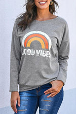 Load image into Gallery viewer, Good Vibes Elbow Patch Sweatshirt
