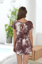 Load image into Gallery viewer, Priscilla Tie-Dyed Short Romper
