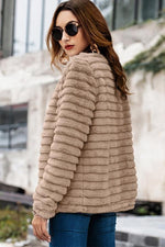 Load image into Gallery viewer, Plain Elegant Faux Fur Coat
