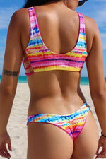 Load image into Gallery viewer, Printed Bandage Beach Halter Design Bikini
