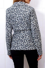 Load image into Gallery viewer, Leopard Turn-Down Collar Belt Coat
