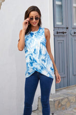 Load image into Gallery viewer, Sleeveless Tie Dye Cross T-Shirt
