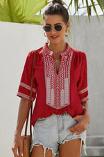 Load image into Gallery viewer, Vintage Patchwork Embroidered Lace Shirt
