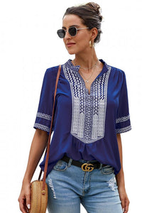Vintage Patchwork Embroidered Lace Shirt