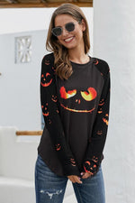 Load image into Gallery viewer, Halloween Round Bottom Edge Sweatshirt
