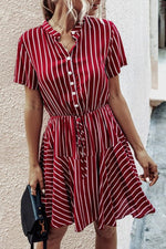 Load image into Gallery viewer, Feel All Money Stripe Dress
