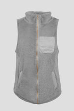 Load image into Gallery viewer, Turn Down Collar Fluffy Zipper Waistcoat

