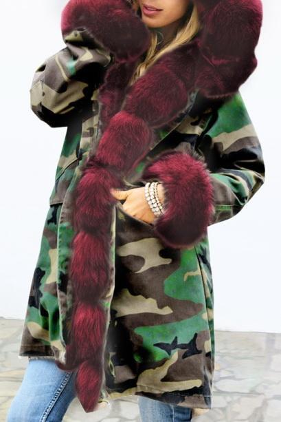 Winter Camouflage Hooded Thicken Coat