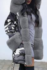 Load image into Gallery viewer, Winter Camouflage Hooded Thicken Coat
