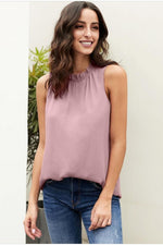 Load image into Gallery viewer, Loose Lace Collar Pleated Tank Top
