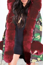 Load image into Gallery viewer, Winter Camouflage Hooded Thicken Coat
