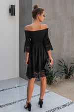 Load image into Gallery viewer, Shoulder Plain Lace Dress
