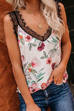 Load image into Gallery viewer, Floral Lace Stitched Sleevless Vest
