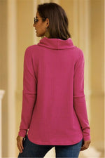 Load image into Gallery viewer, Fold Collar Solid Color Knitted Pullover
