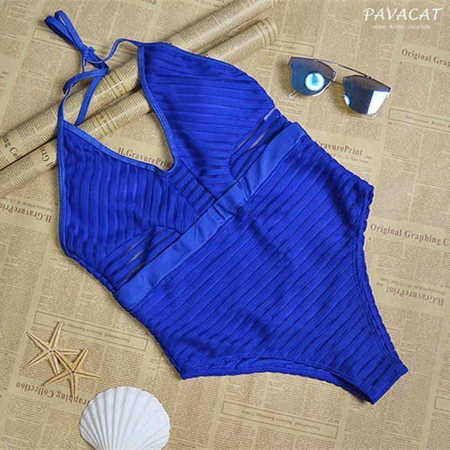 Hollow Out Sexy Printed One-Piece Swimsuit