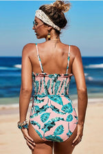 Load image into Gallery viewer, Smocked Drawstring One-Piece Swimsuit
