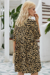 Leopards V-Neck Dress