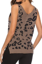 Load image into Gallery viewer, Leopard Print Loose Knitted Vest
