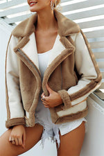 Load image into Gallery viewer, Plush Faux Fur Zipper Jacket

