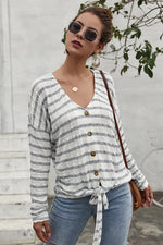 Load image into Gallery viewer, Striped T-Shirt Sweater
