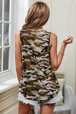 Load image into Gallery viewer, Striped Camouflage Pocket Vest
