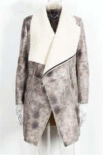 Load image into Gallery viewer, Turn Down Collar Suede Lambswool Coat
