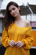 Load image into Gallery viewer, Plain Cable Knit Loose Sweater

