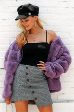 Load image into Gallery viewer, Elegant Thick Fluffy Faux Fur Coat
