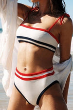 Load image into Gallery viewer, Split Stitching High Waist Bikini
