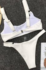 Load image into Gallery viewer, Pure Color Ring Connected Bikini Set
