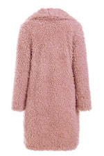 Load image into Gallery viewer, Elegant Pink Long Faux Fur Coat
