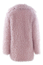 Load image into Gallery viewer, Casual Pink Faux Fur Long Coat
