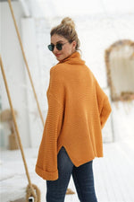 Load image into Gallery viewer, Solid Color High Neck Loose Sweater

