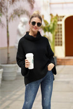 Load image into Gallery viewer, Solid Color High Neck Loose Sweater
