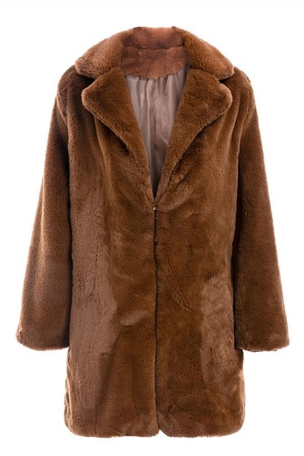 Elegant Shaggy Faux Fur Teddy Coat