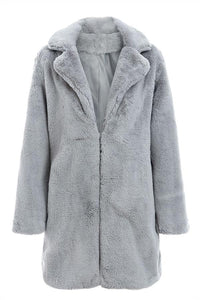 Elegant Shaggy Faux Fur Teddy Coat