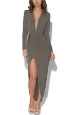 Load image into Gallery viewer, V Neck Long Sleeve Dress
