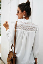 Load image into Gallery viewer, Plain Long-Sleeved Chiffon Blouse
