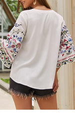 Load image into Gallery viewer, Ethnic Three Quarter Length Sleeve T-Shirt
