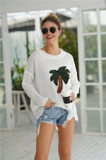 Load image into Gallery viewer, Coconut Palm Drop Shoulder Sweater

