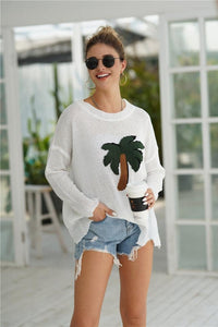 Coconut Palm Drop Shoulder Sweater