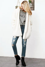 Load image into Gallery viewer, Hooded Long Faux Fur Coat
